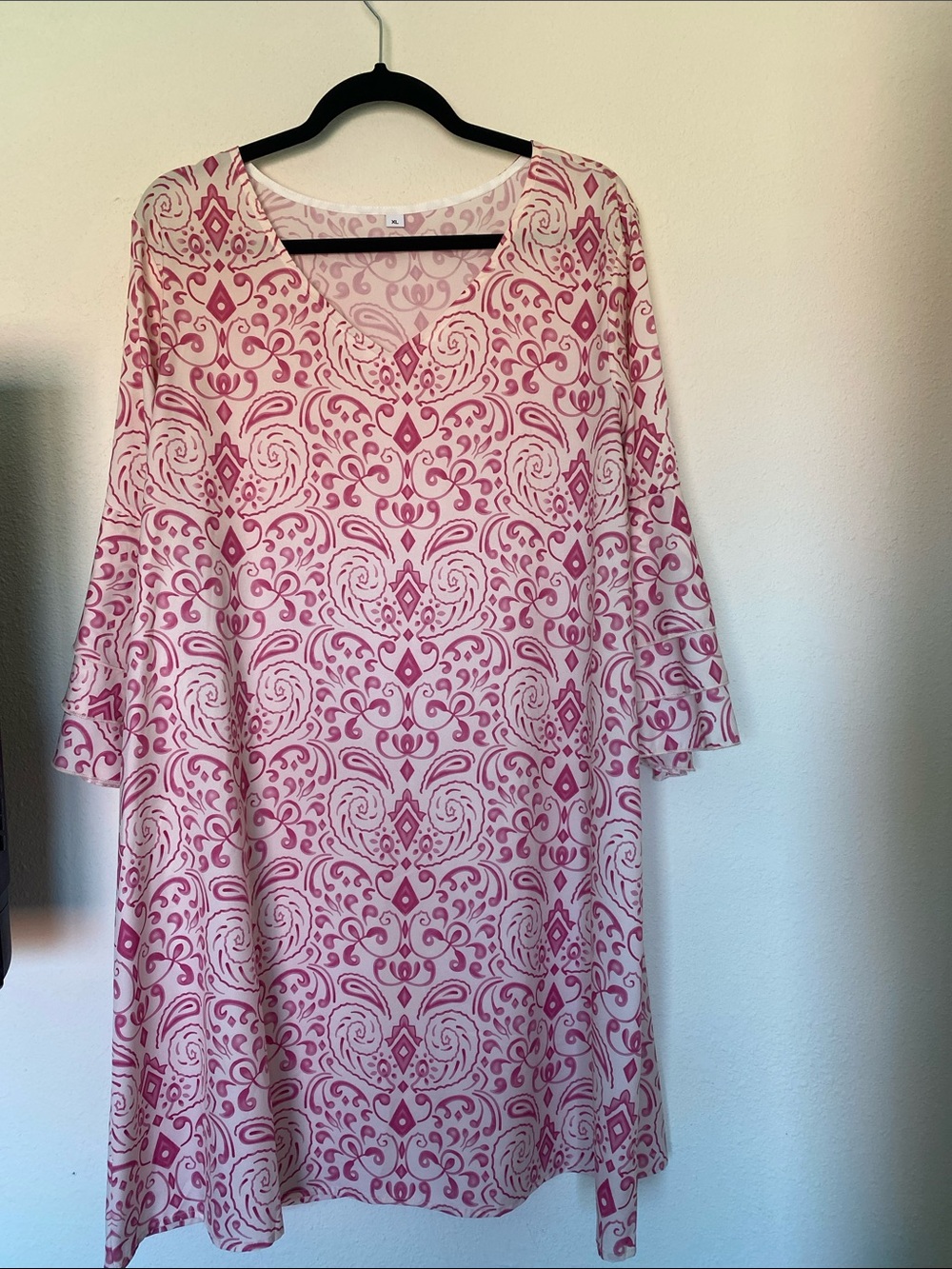 Pink Beach Cover Up Swim Cover-Up Resort Tunic XL